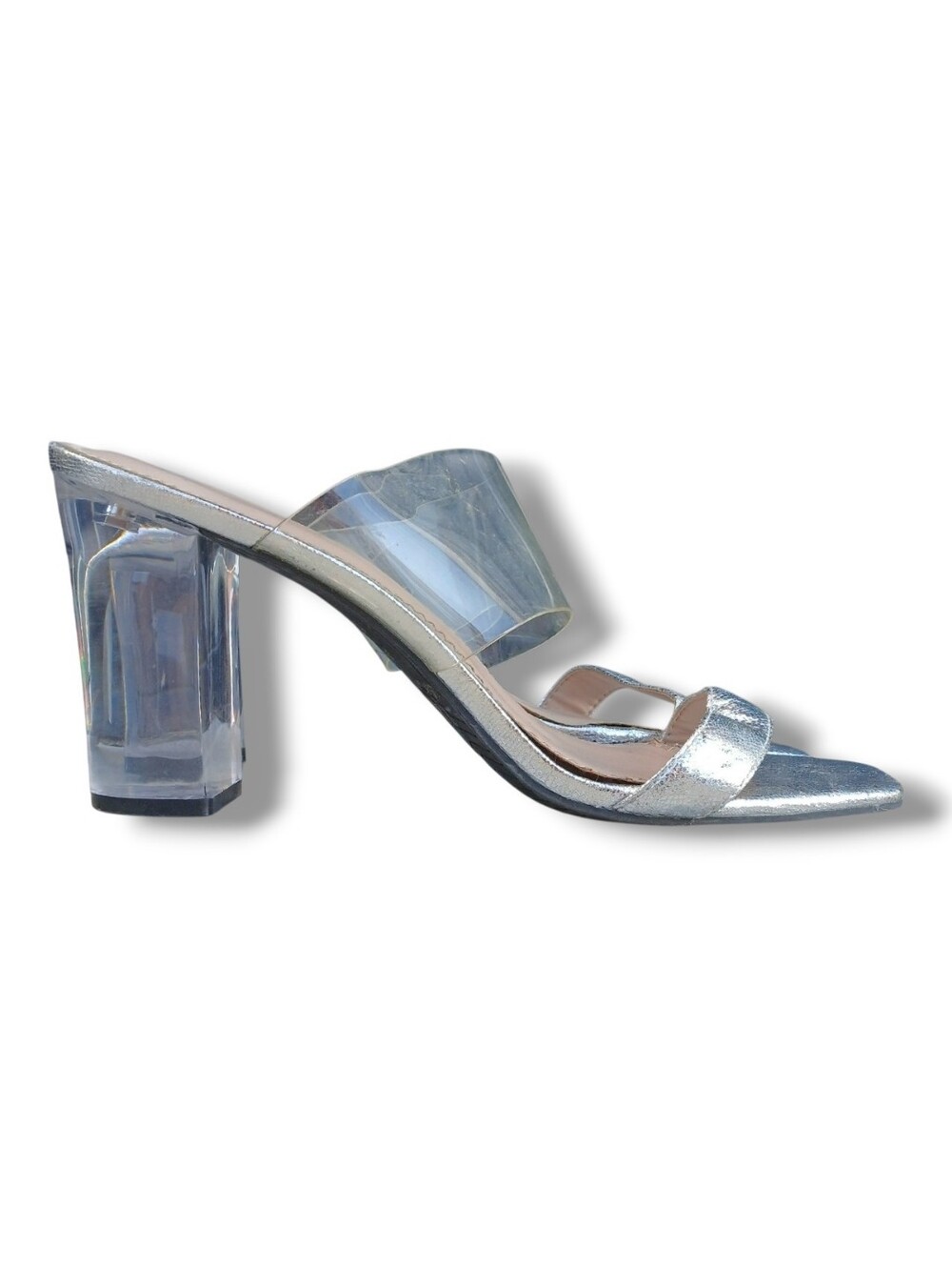 BP Naomi Clear Block Heel Sandal